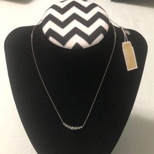 Silver Stainless steel MK necklace